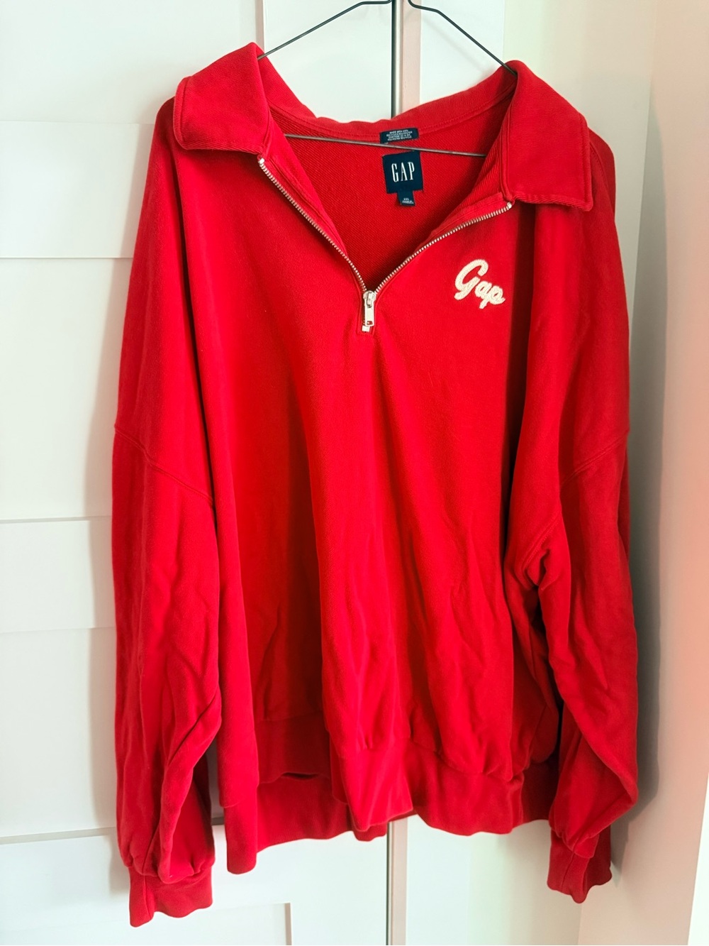 GAP Red Men's Half-Zip Pullover Sweater